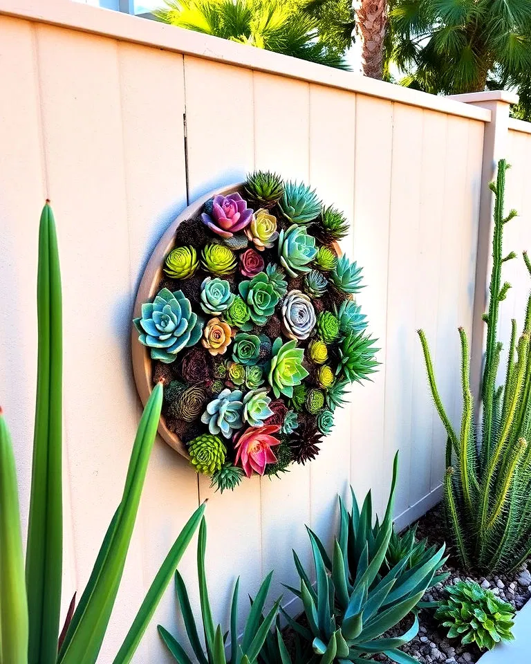 Vertical succulent wall planter