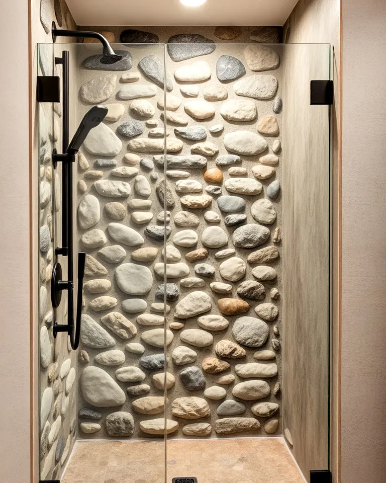 river rock accents to add texture river rock accents to add texture