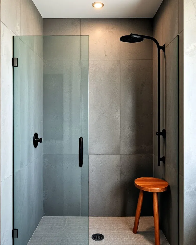 concrete elegant walk in shower concrete elegant walk in shower