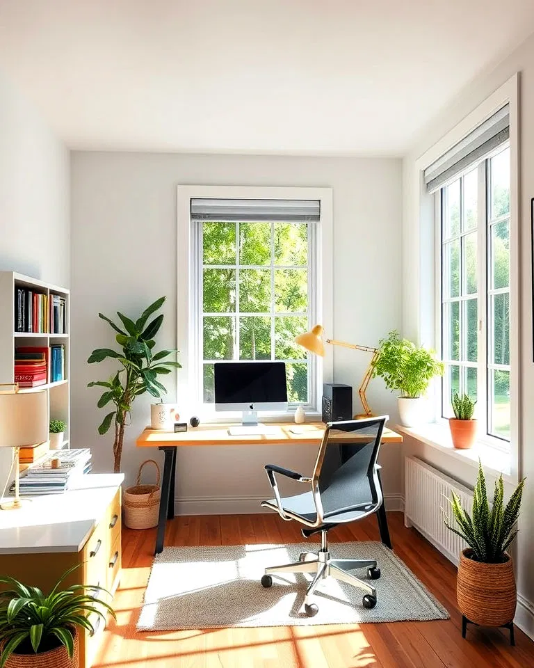 natural light utilization in home office