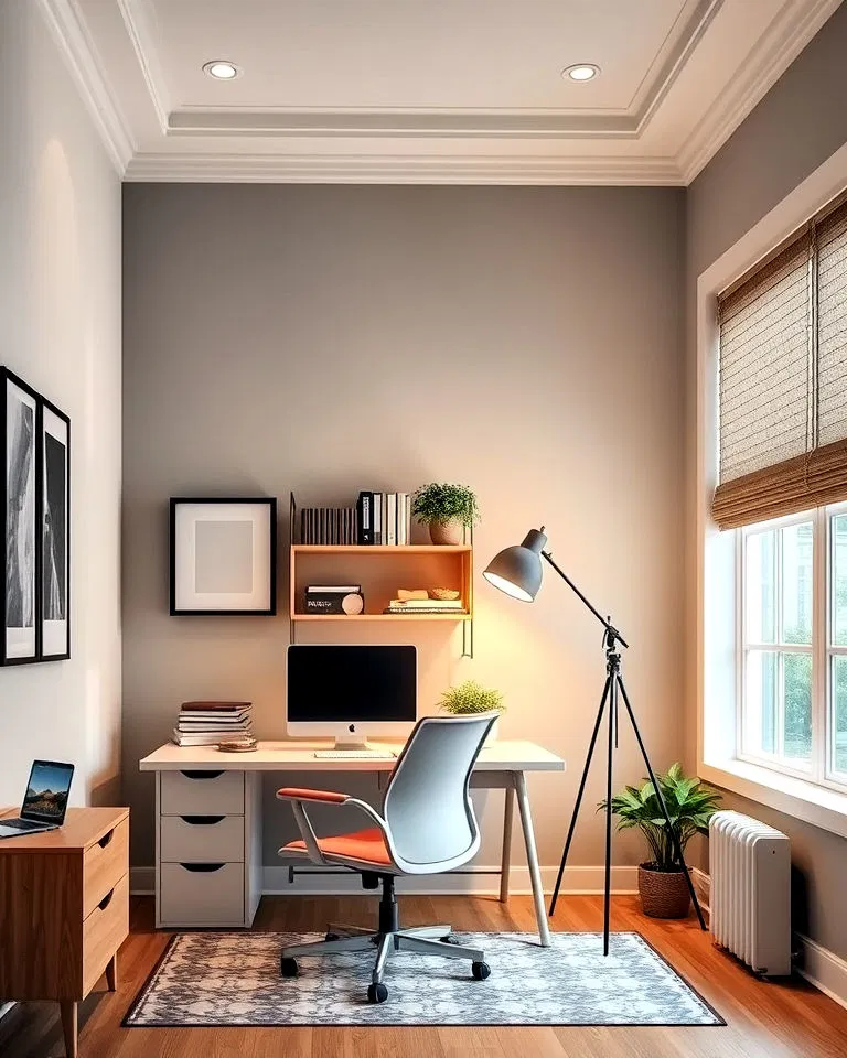 tall floor lamp to enhance office