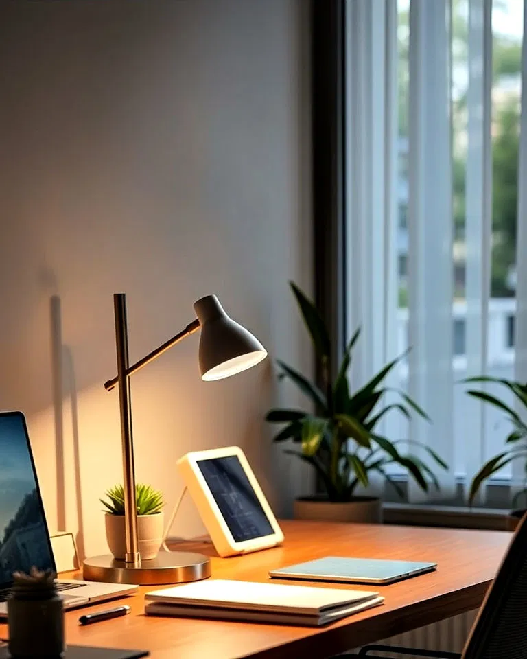 solar powered desk lamp for office