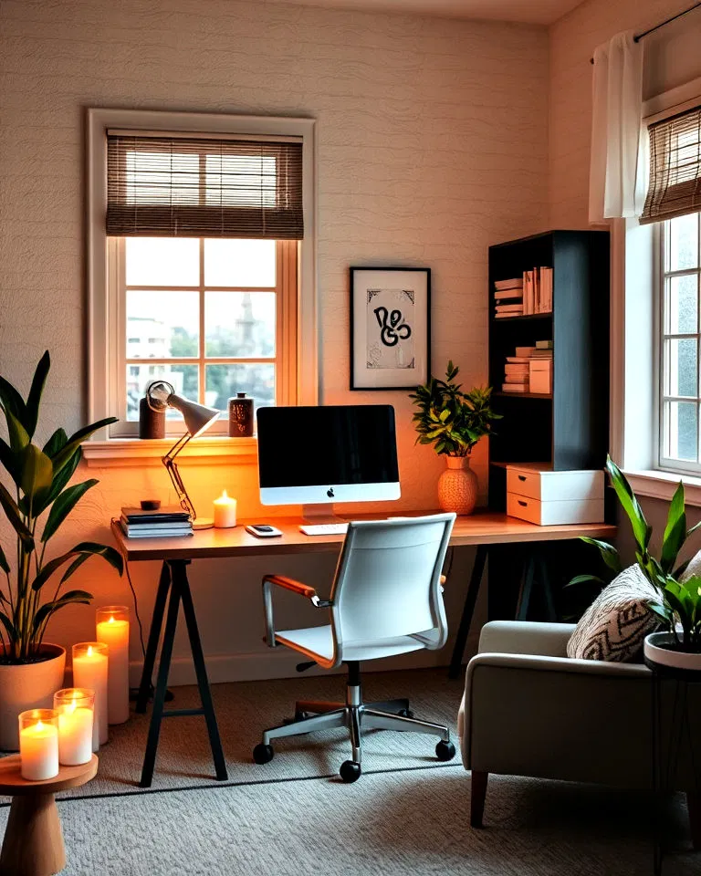 candle inspired lighting for office