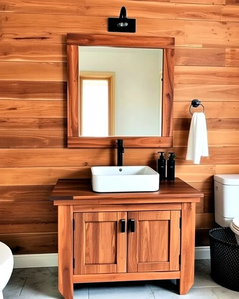 reclaimed wood vanity