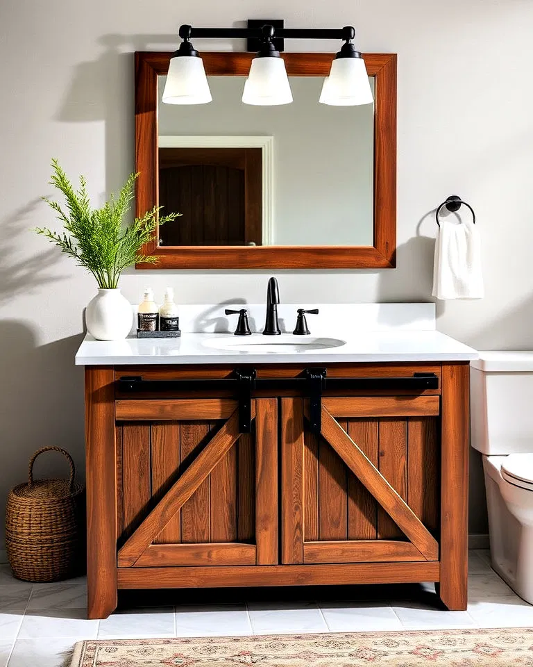 barn door vanity