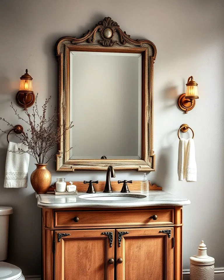 vintage vanity with mirror