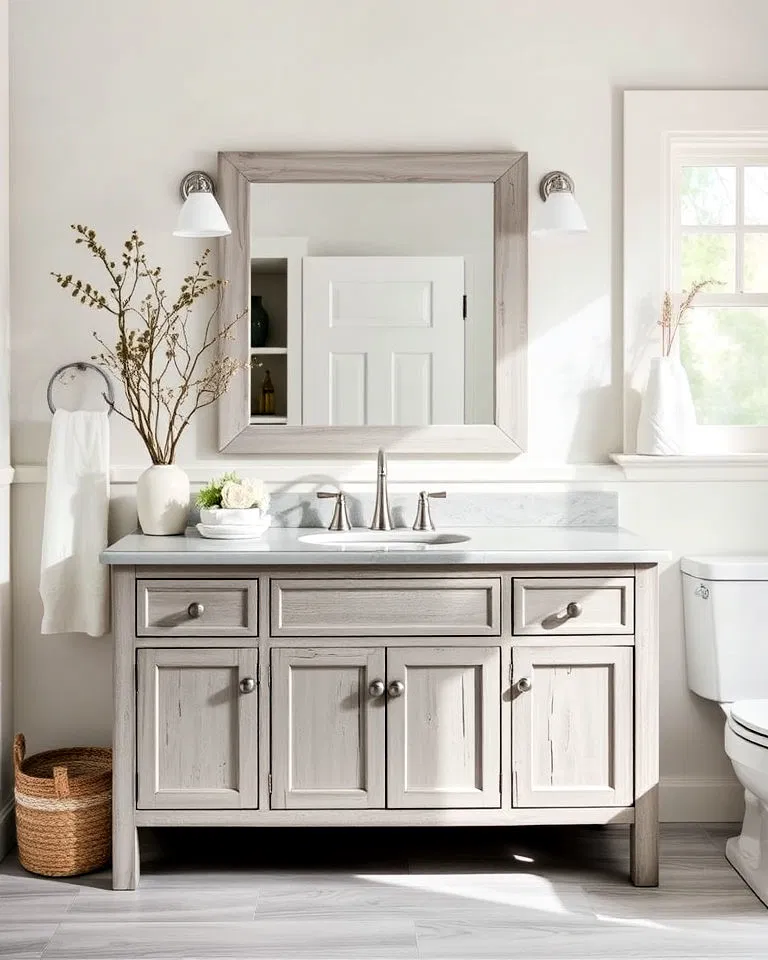 weathered gray vanity