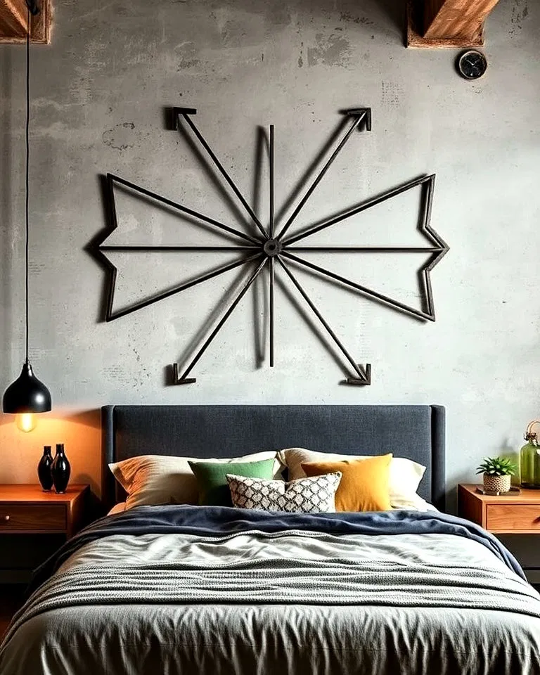 creative and edgy metal wall art for your bedroom