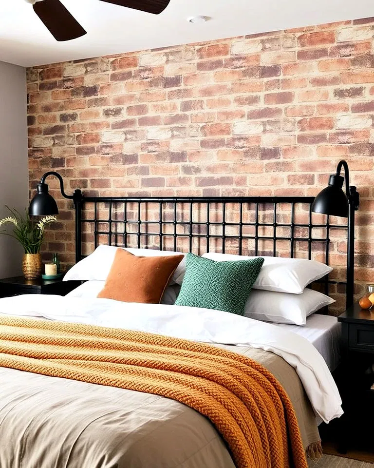 simple yet effective industrial style metal headboard