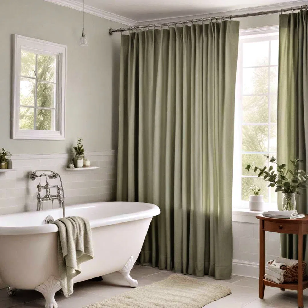 sage green bathroom textiles