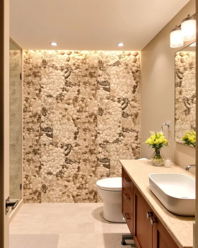 decorative wall stencil bathroom accent wall