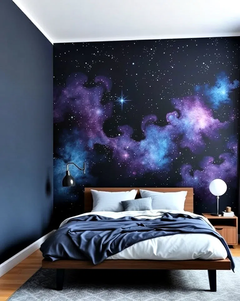 galaxy night sky wall for bedroom