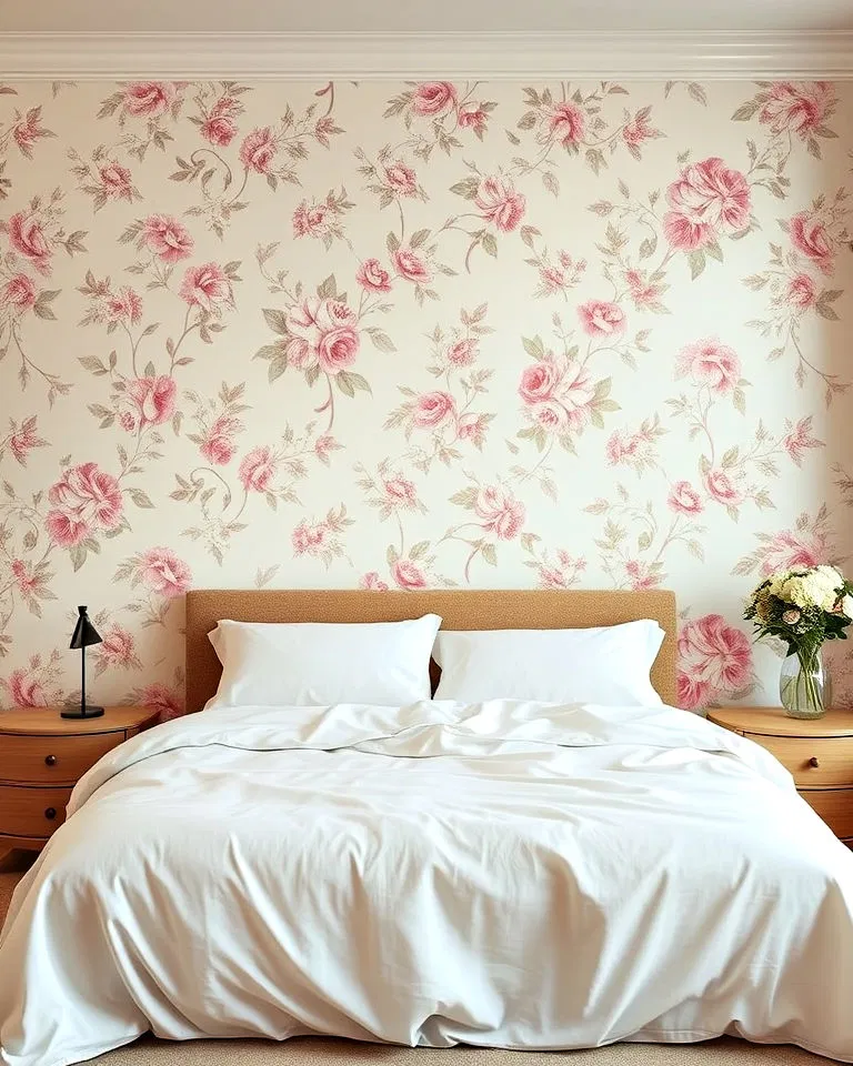 soft floral wallpaper patterns bedroom