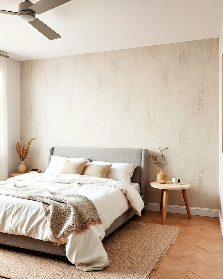 cozy textured linen wallpaper