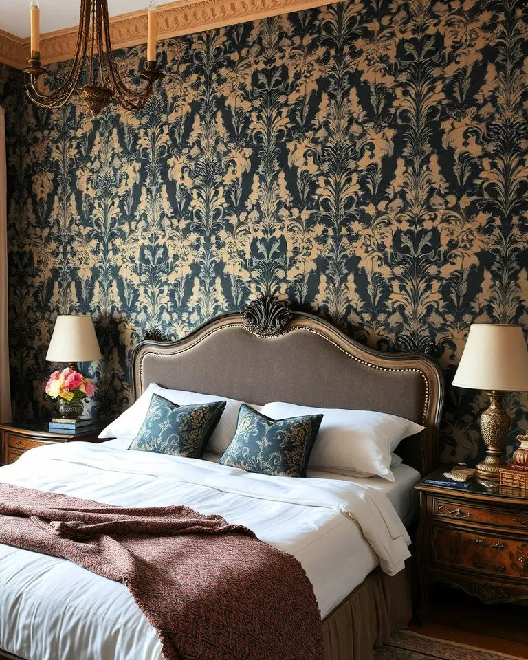 vintage damask wallpaper pattern