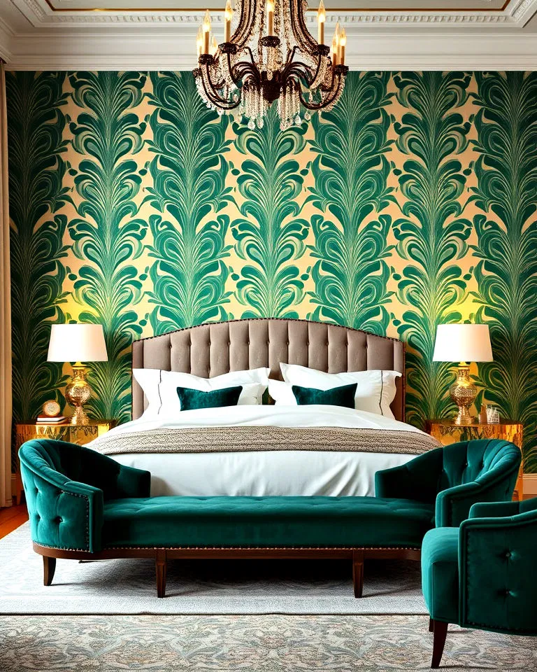 elegant art deco inspired wallpaper