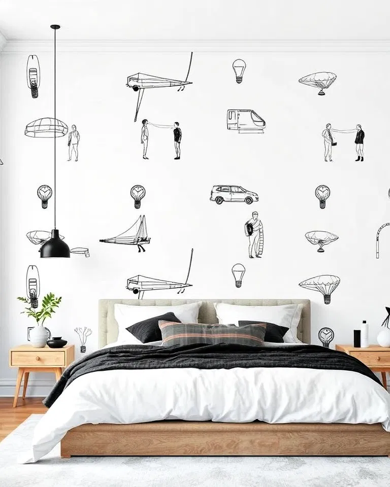 monochrome sketch wallpaper