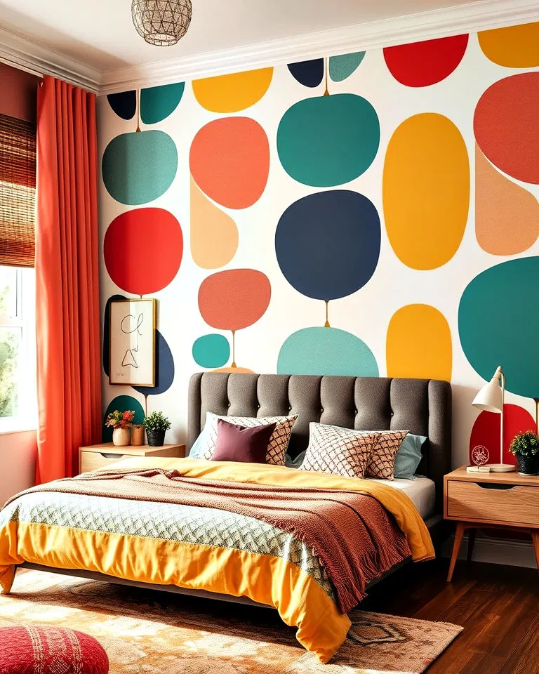 retro patterned wallpaper