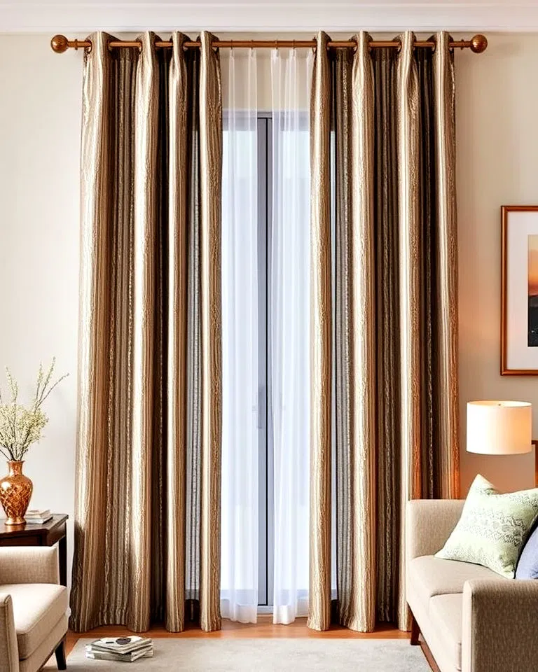 metallic threaded curtains
