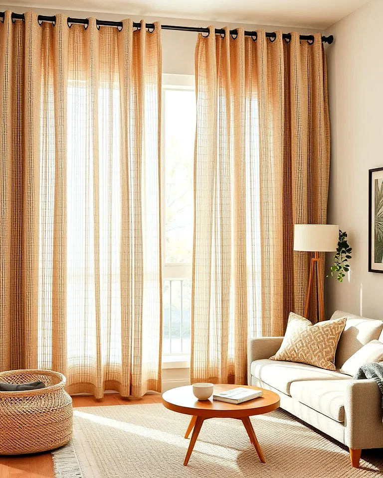 woven textured curtains