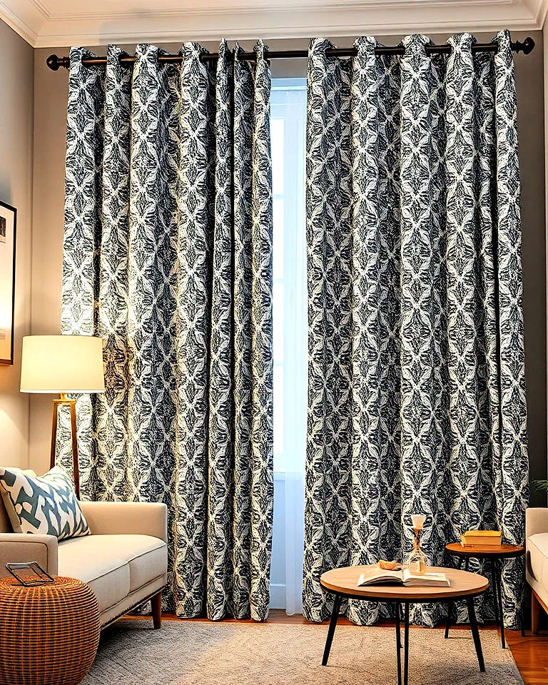 patterned blackout curtains