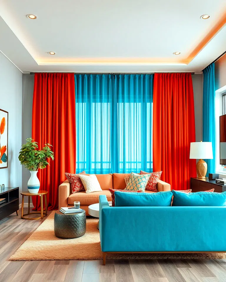 bold color pop curtains