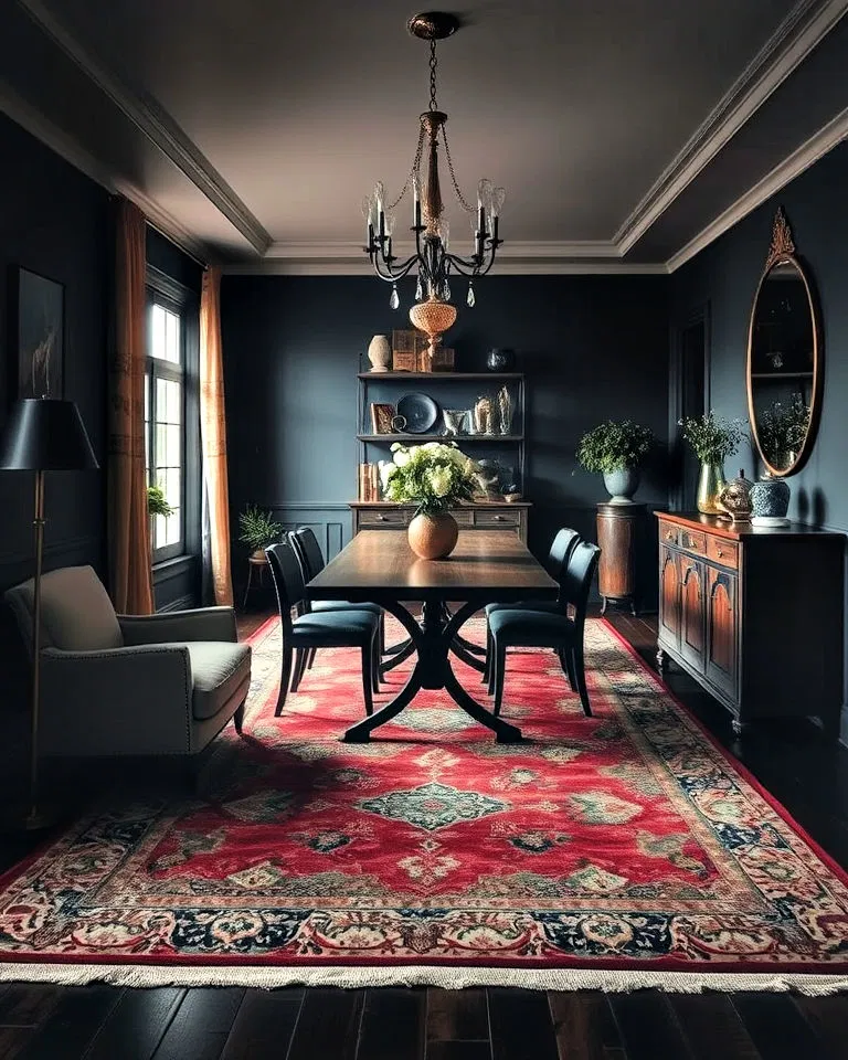 vintage dark rugs