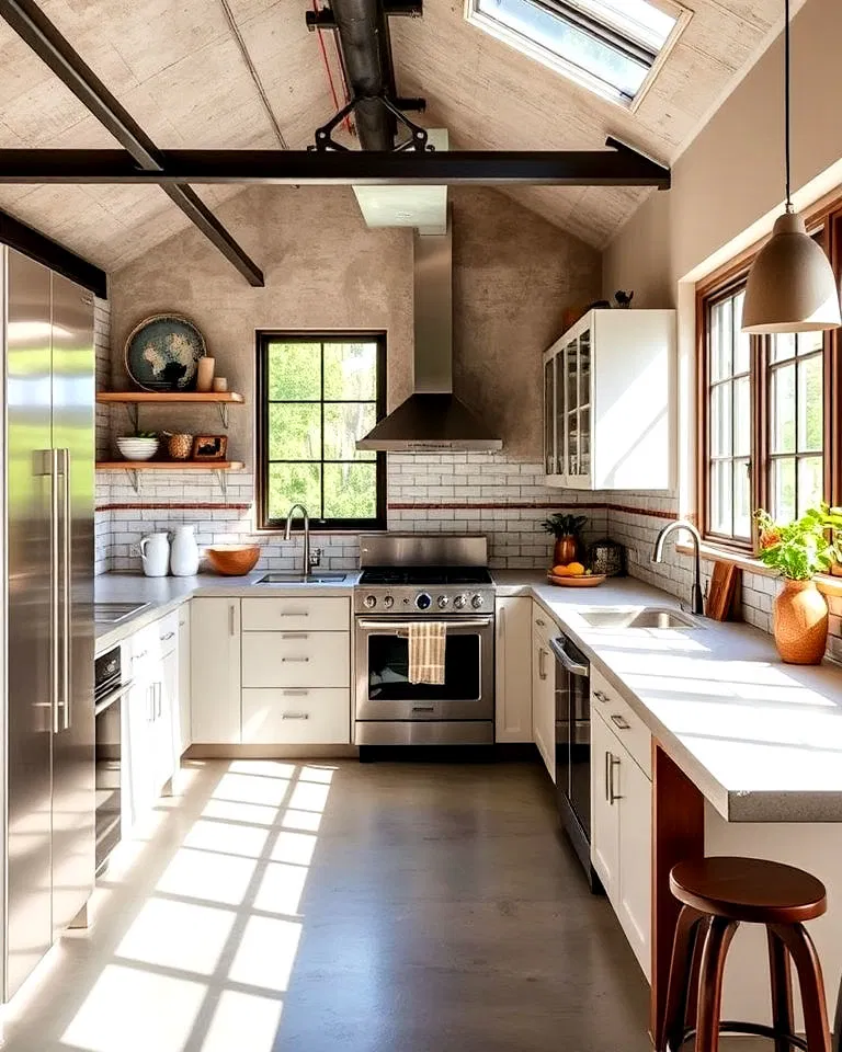 industrial sunroom kitchen