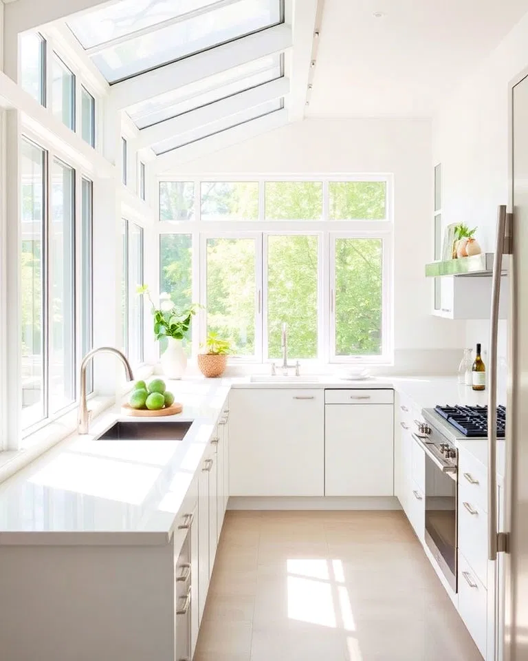 minimalist sunroom kitchen