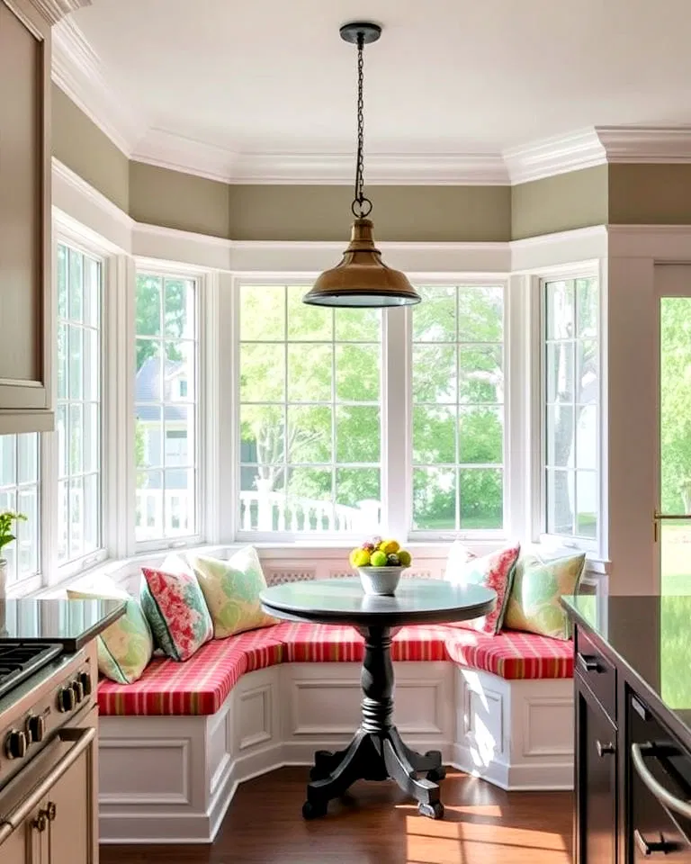 sunroom kitchen with breakfast nook