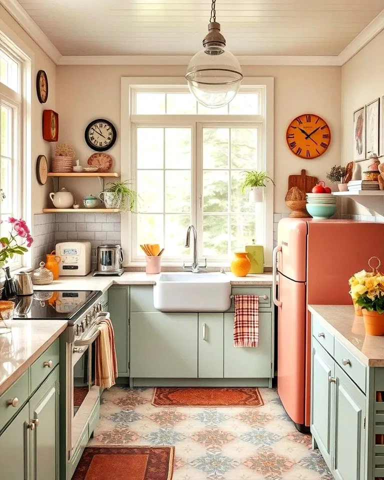 vintage inspired sunroom kitchen
