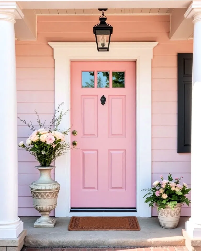 serene rose quartz front door