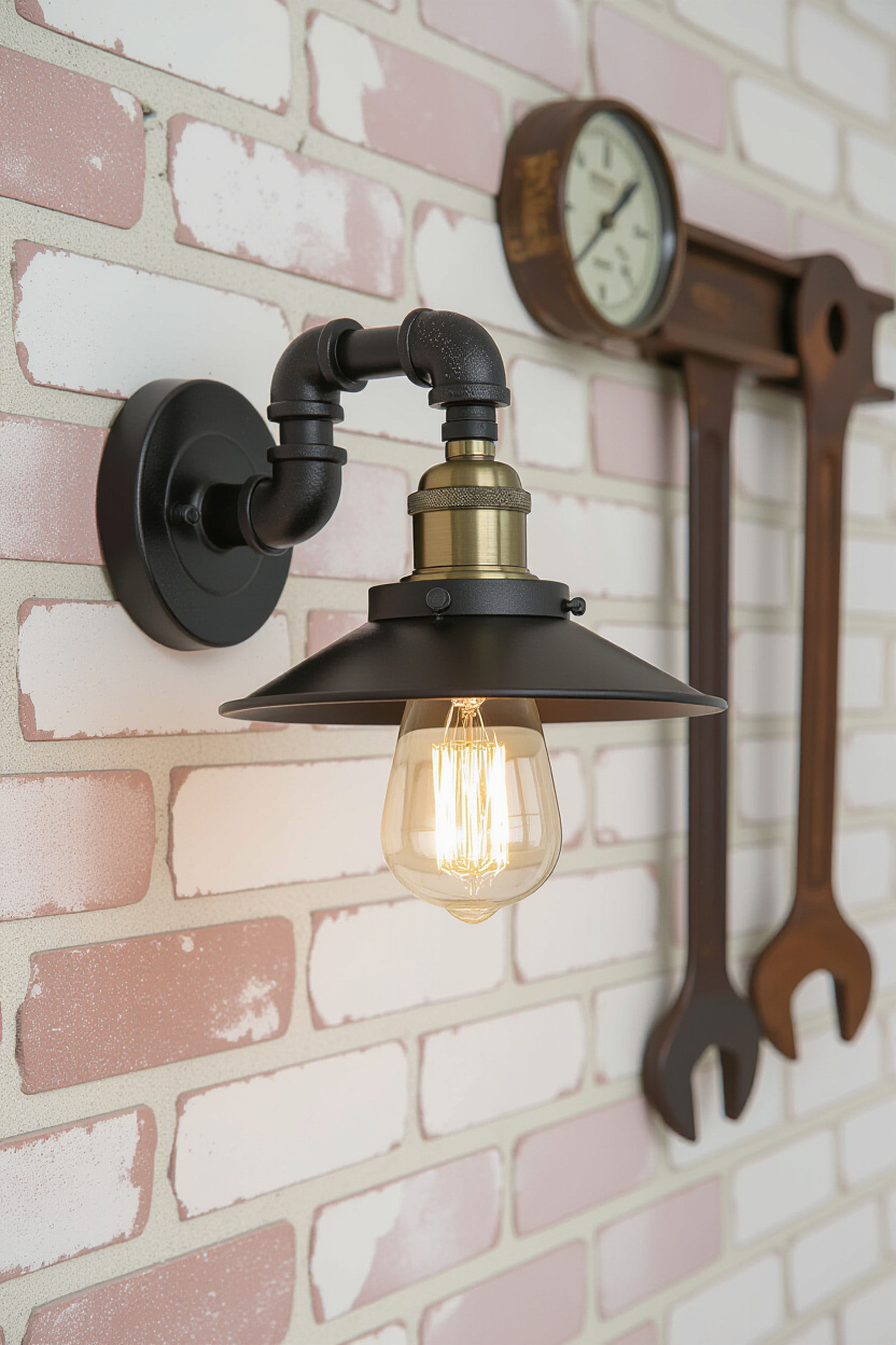 black pipe lighting fixture