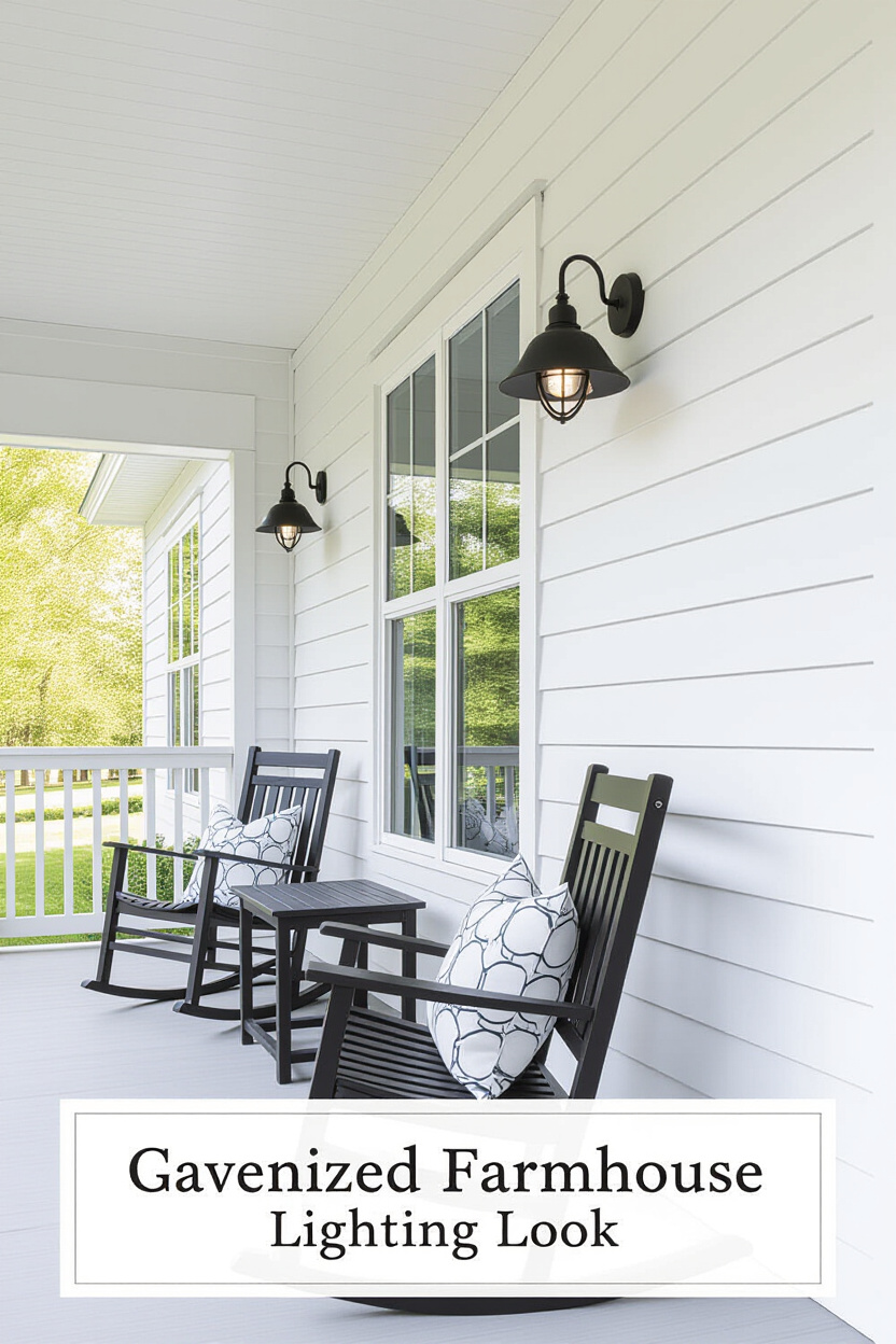 galvanized farmhouse gooseneck barn light