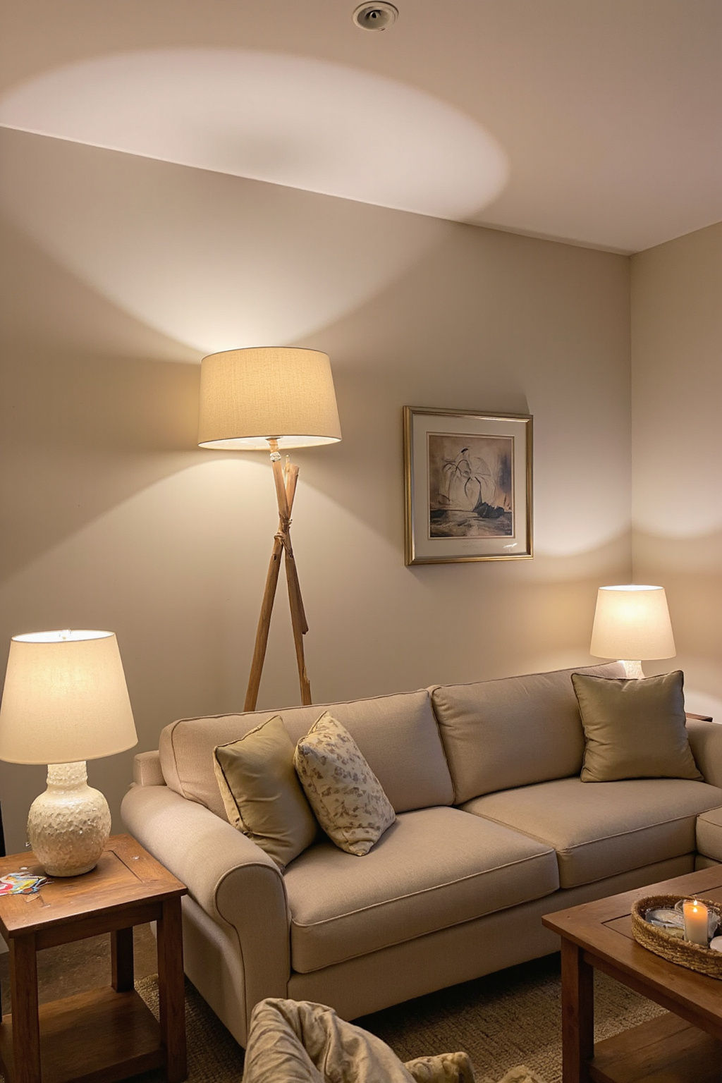 cozy living room lighting, layered lighting living room, cosy light living room, easy living room decor ideas, living room mood lighting