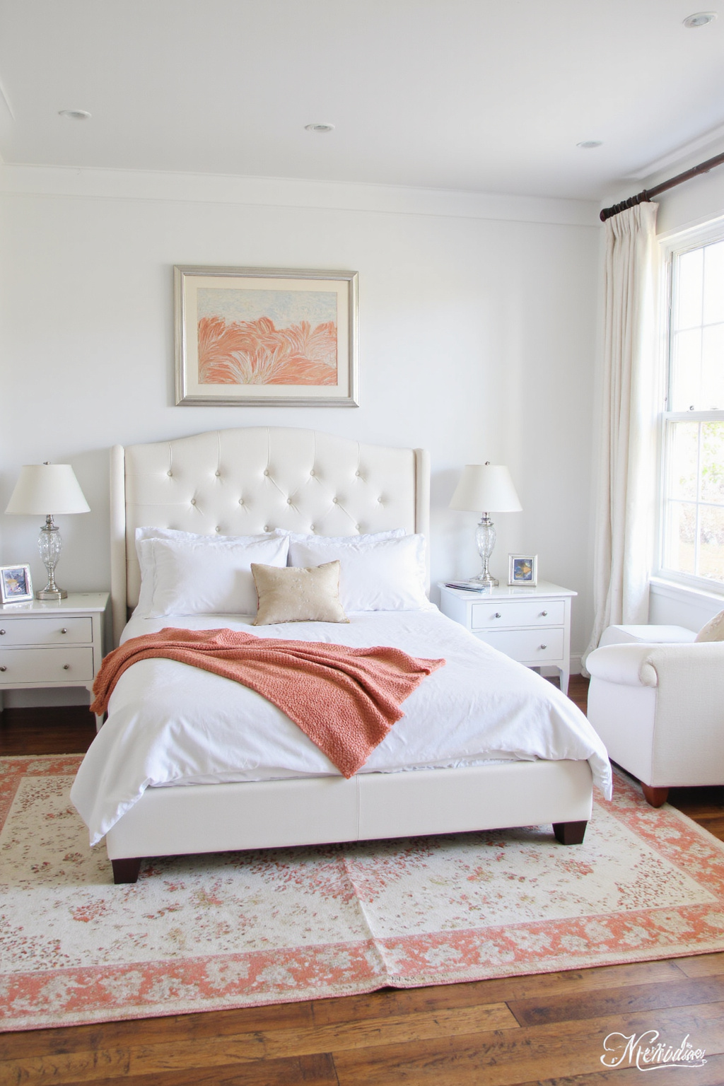 salmon bedroom, coral bedroom decor, bright bedroom decor ideas, coral pink bedroom ideas, light peach room