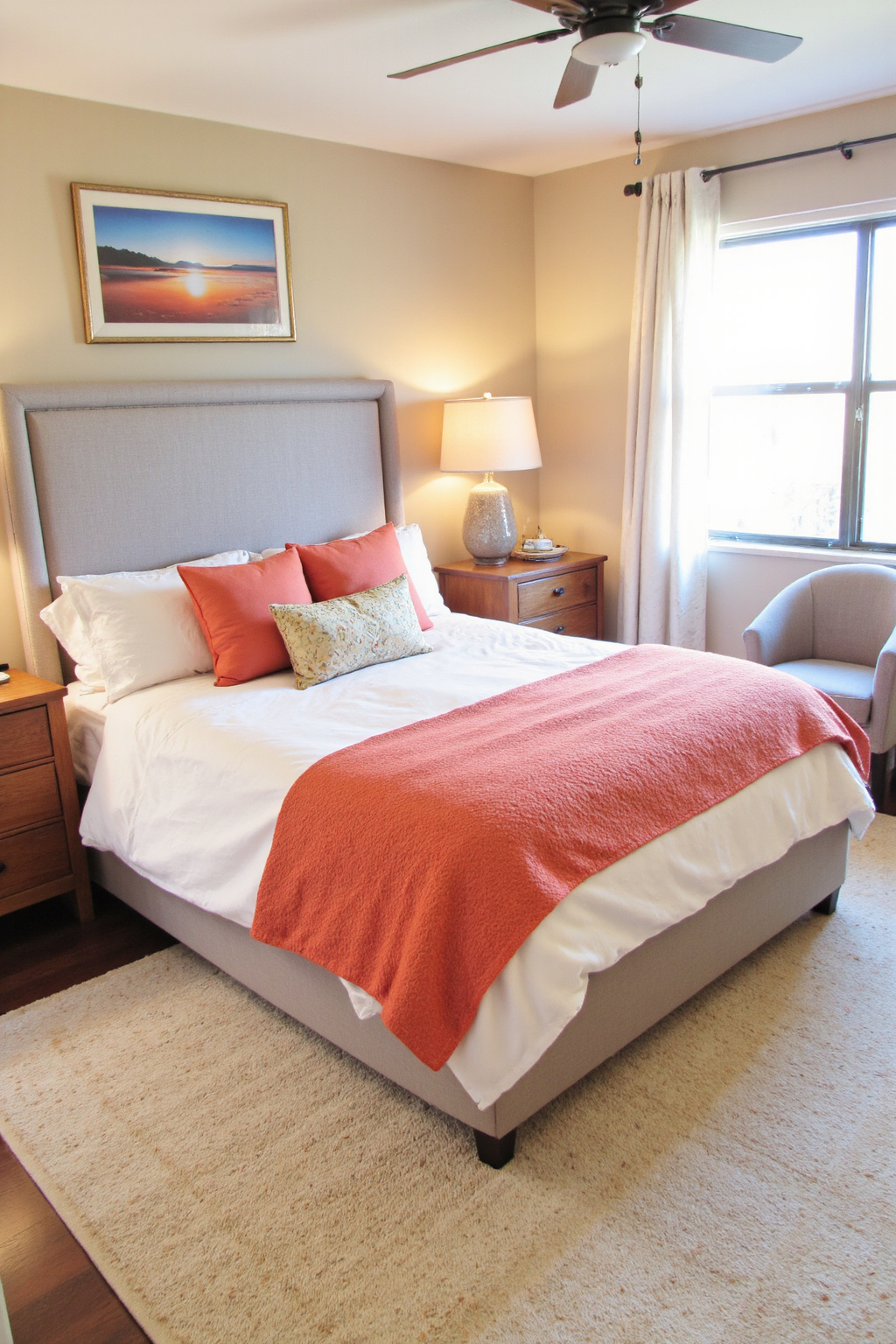 coral bedroom ideas, peach bedroom, light coral bedroom, sunset room ideas, coral room ideas bedrooms