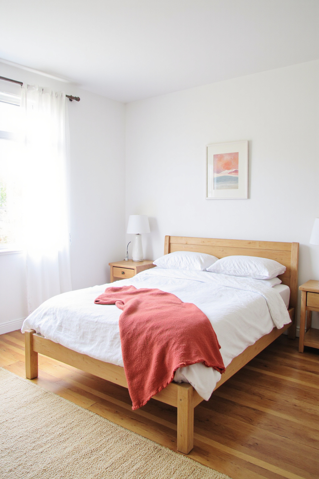 peach bedroom, coral bedroom decor, light coral bedroom, desert bedroom, coastal vibe bedroom