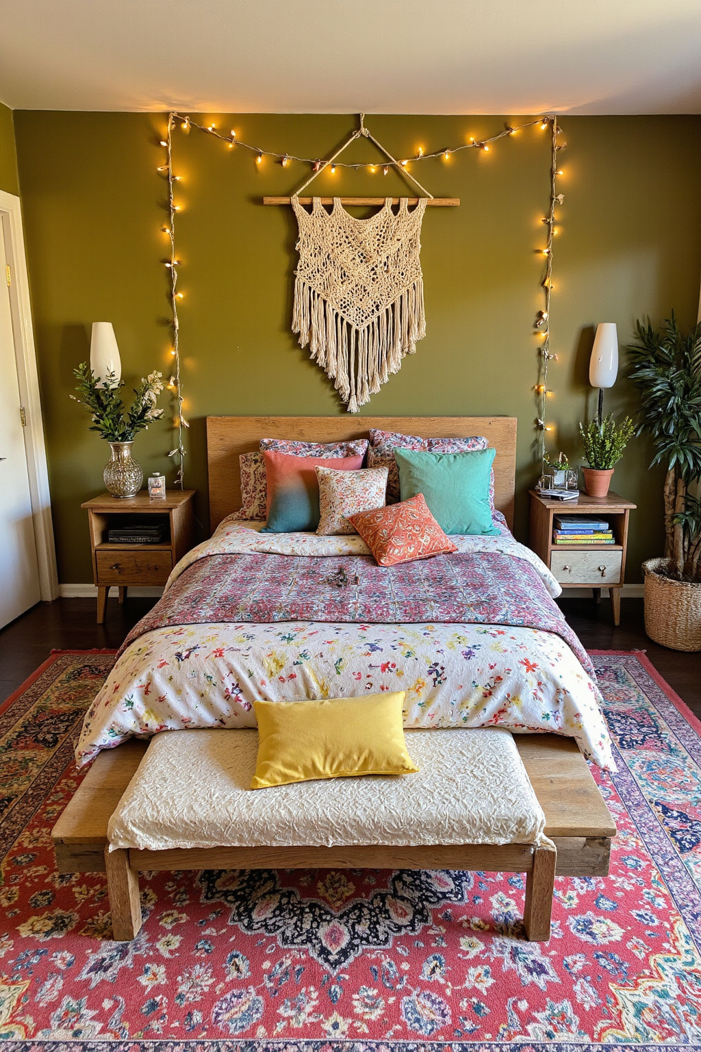 green bedroom, sage green bedroom, cozy bed green, green bedroom styling, green olive bedroom ideas