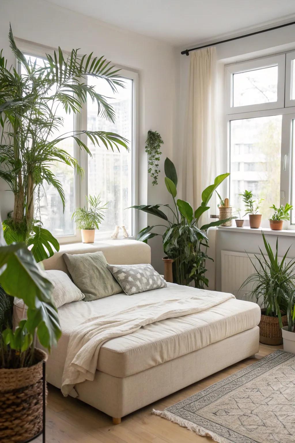 Indoor plants brighten and refresh your living space.