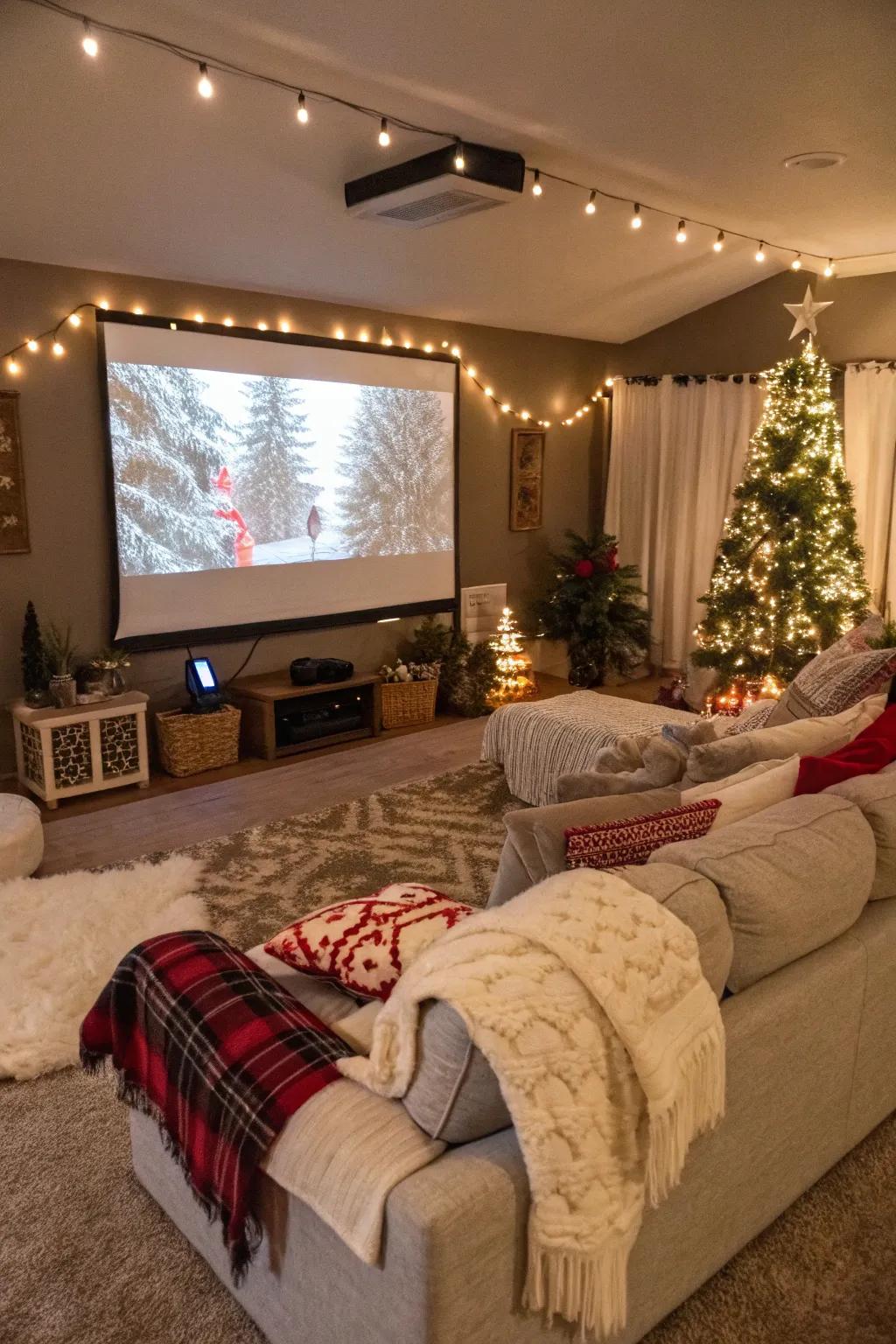 Cozy up for a Classic Holiday Film Soirée with timeless movies and treats.