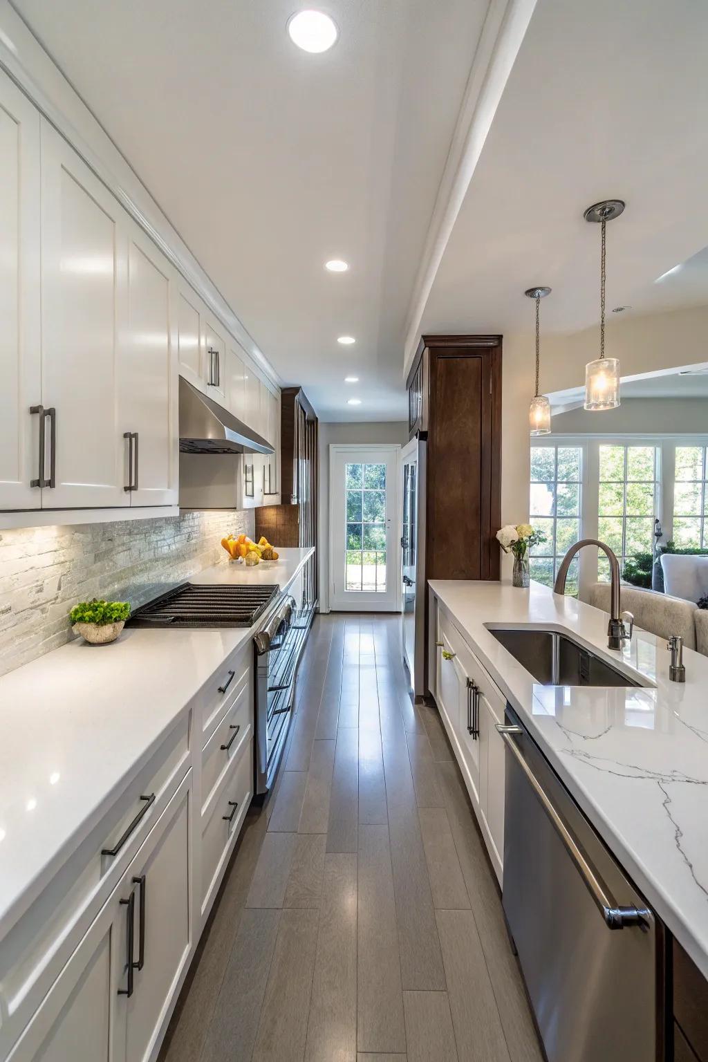 Premium countertops boost kitchen durability and aesthetics.